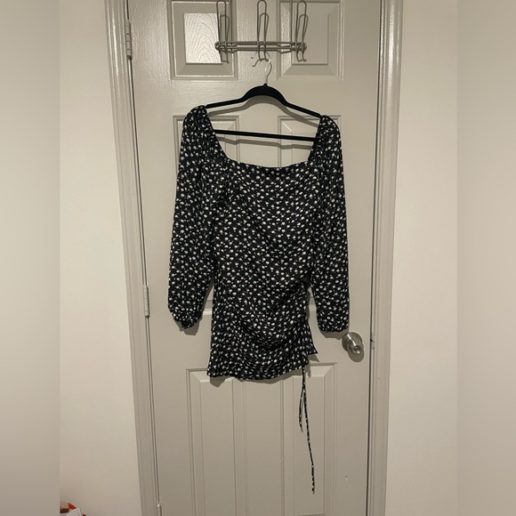 NWT Lulus Growing in the Garden Black Ditsy Floral Print Long Sleeve Dress - Picture 2 of 12